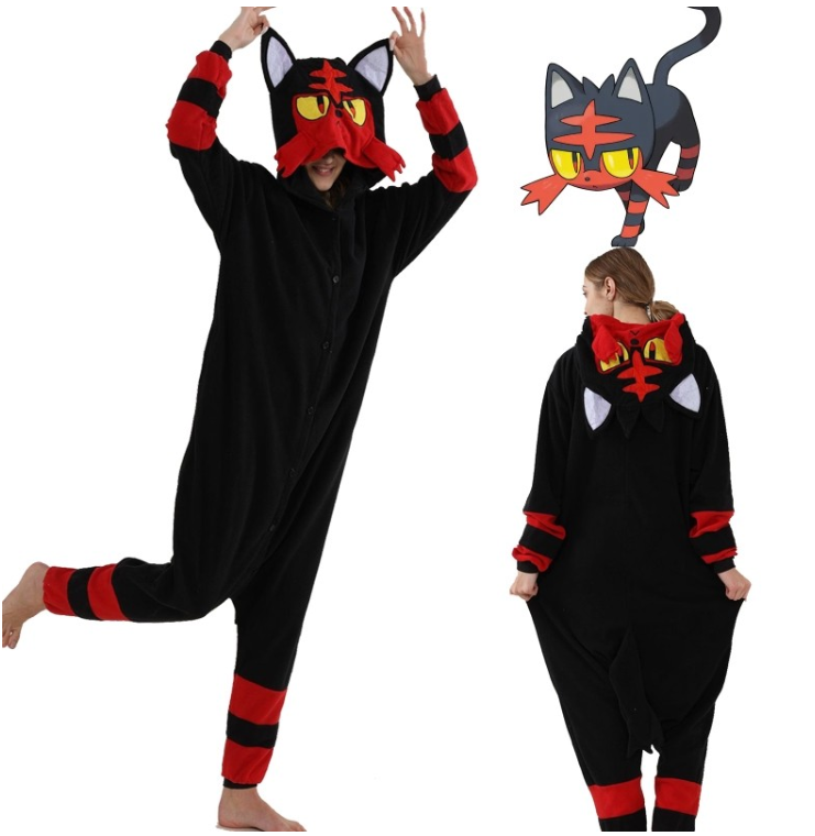 Pokemon Litten Onesie Pajama 