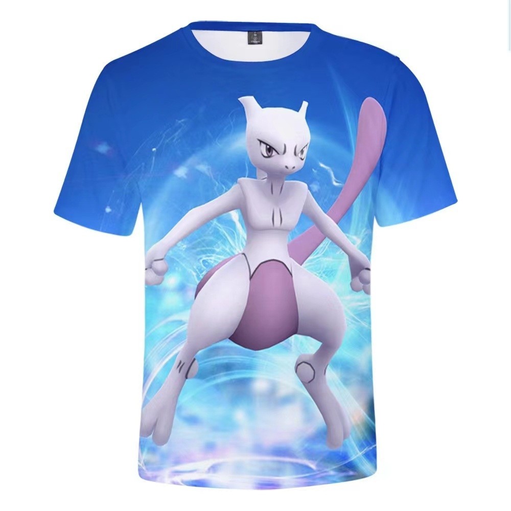 Pokémon Mewtwo 3D Digital Printed T-shirt