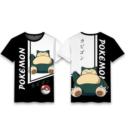 Pokémon Snorlax 3D Digital Printed T-Shirt