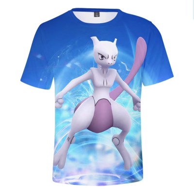 Pokémon Mewtwo 3D Digital Printed T-shirt