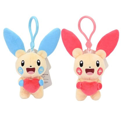 Pokémon Plush Minun Plusle Keychain