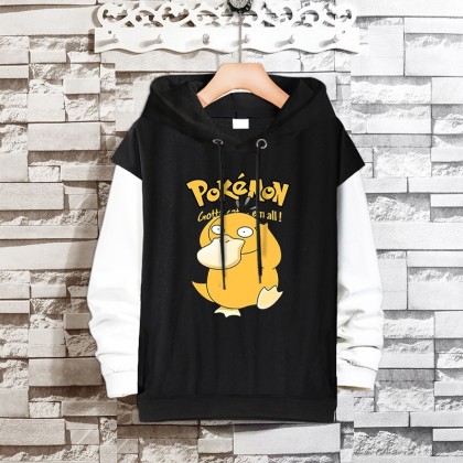 Pokémon Psyduck Fake Two Hooded Sweatshirts