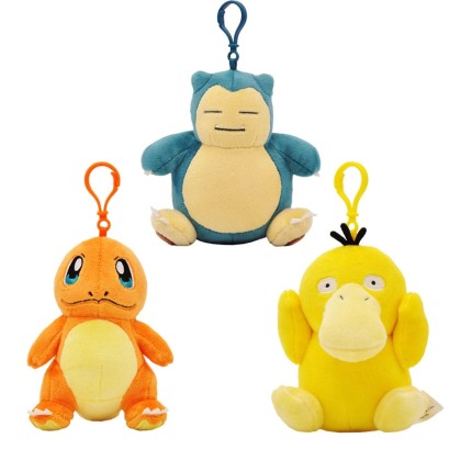 Pokémon Plush Snorlax Charmander Psyduck Backpack Charm Keychain