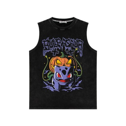 Pokémon Bulbasaur Retro Washing Cotton Tank Top