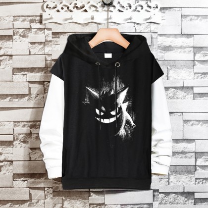 Pokémon Gengar Shadow Fake Two Hooded Sweatshirts