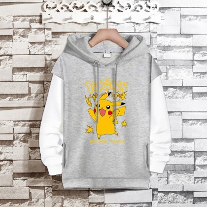 Pokémon Pikachu Fake Two Hooded Sweatshirts