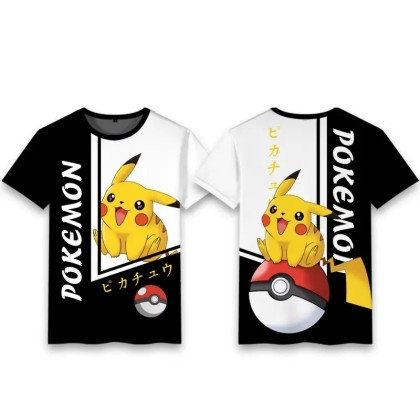 Pokemon Pikachu 3D Printed T-shirt 