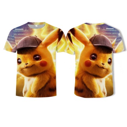 Pokémon Detective Pikachu 3D Digital Printed T-Shirt