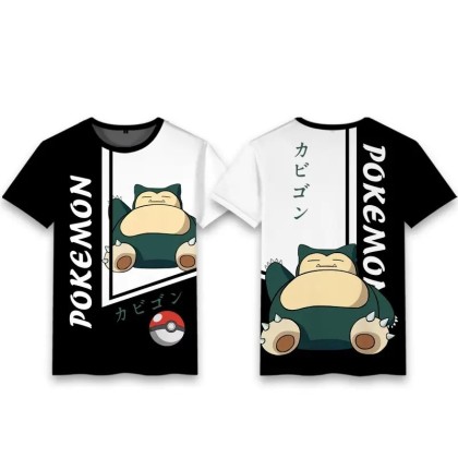 Pokémon Snorlax 3D Digital Printed T-Shirt