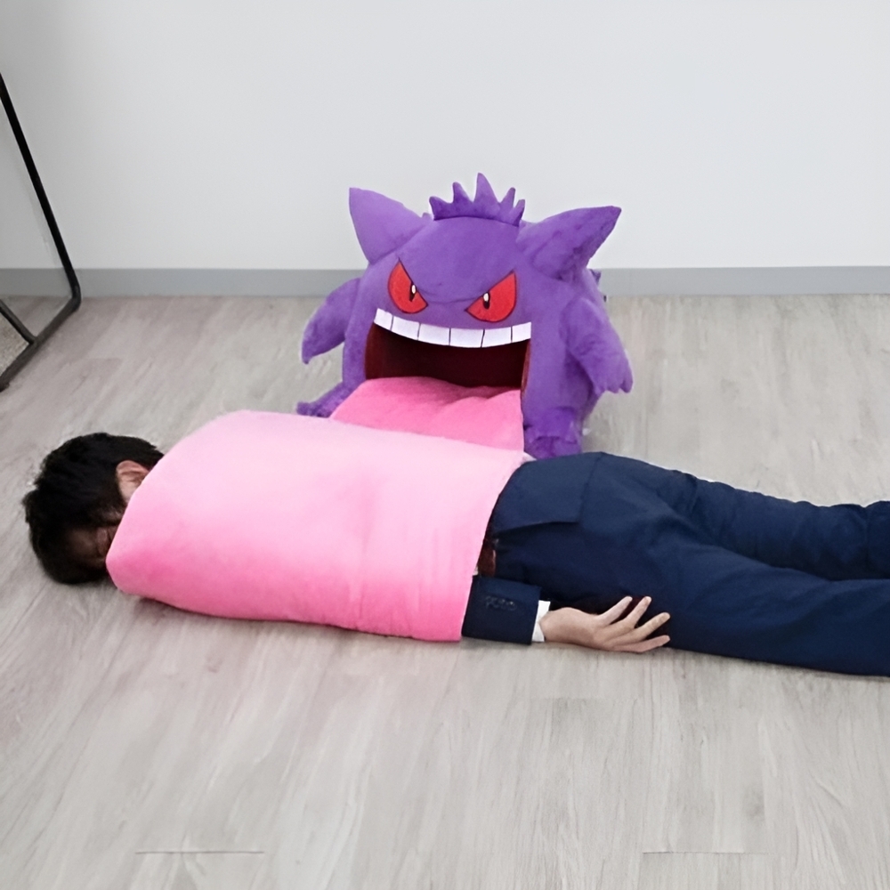 gengar plush long tongue blanket